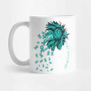 Anxiety Disorder Awareness - Sunflower ribbon flowers fall Mug